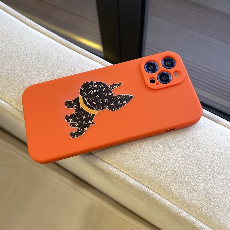 Ốp điện thoại/ Ốp lưng iphone LV Chó Nền Cam cho dòng iphone 12promax/ 12pro/ 11promax/ 11/ Xsmax | BigBuy360 - bigbuy360.vn