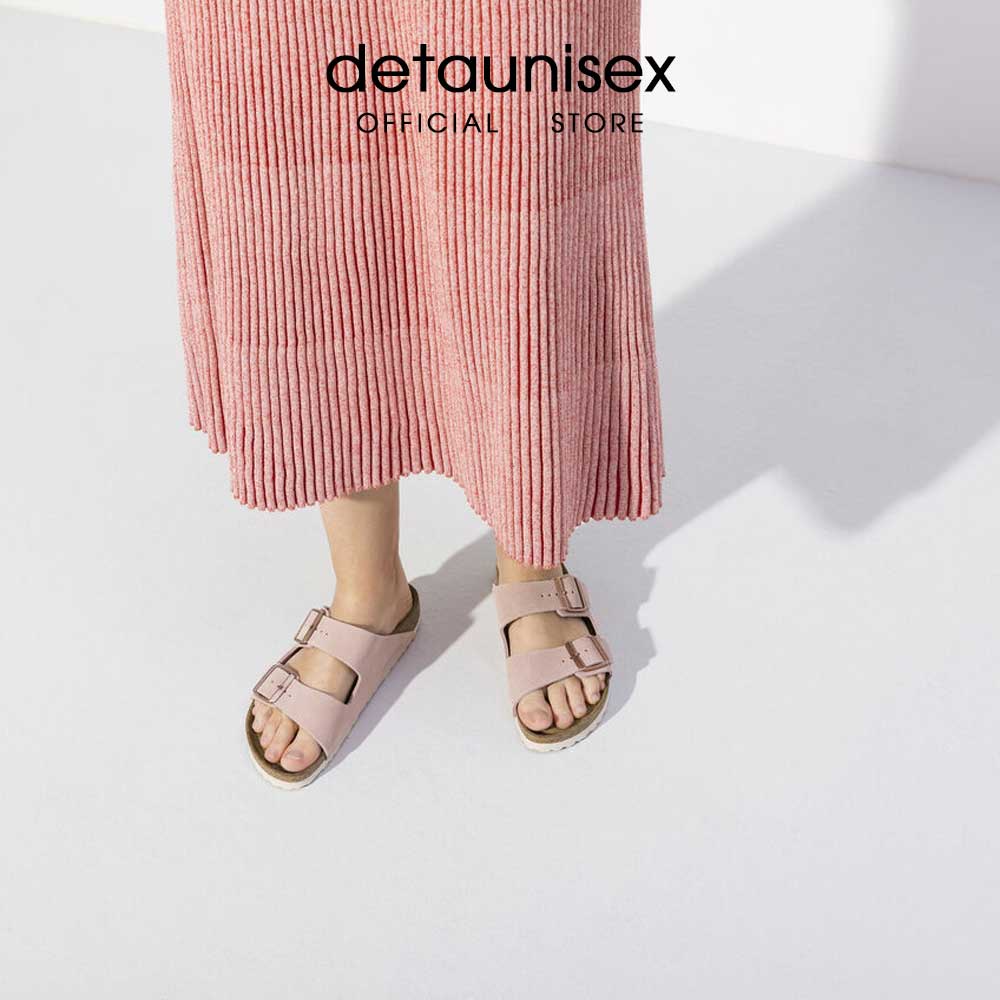 [Arizona] Dép quai ngang đế trấu 2 khóa nữ xuồng cao 4cm mùa hè Detaunisex - DETA21