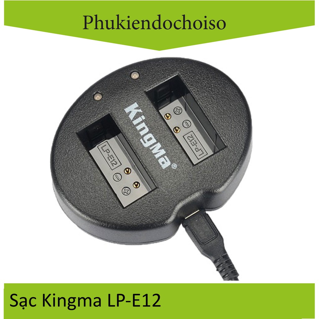 Bộ 2 pin 1 sạc Kingma cho Canon LP-E12 + Hộp đựng Pin, Thẻ nhớ