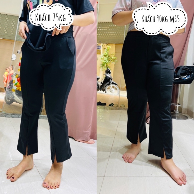 Quần Ống loe umi bigsize cạp chun sau co dãn