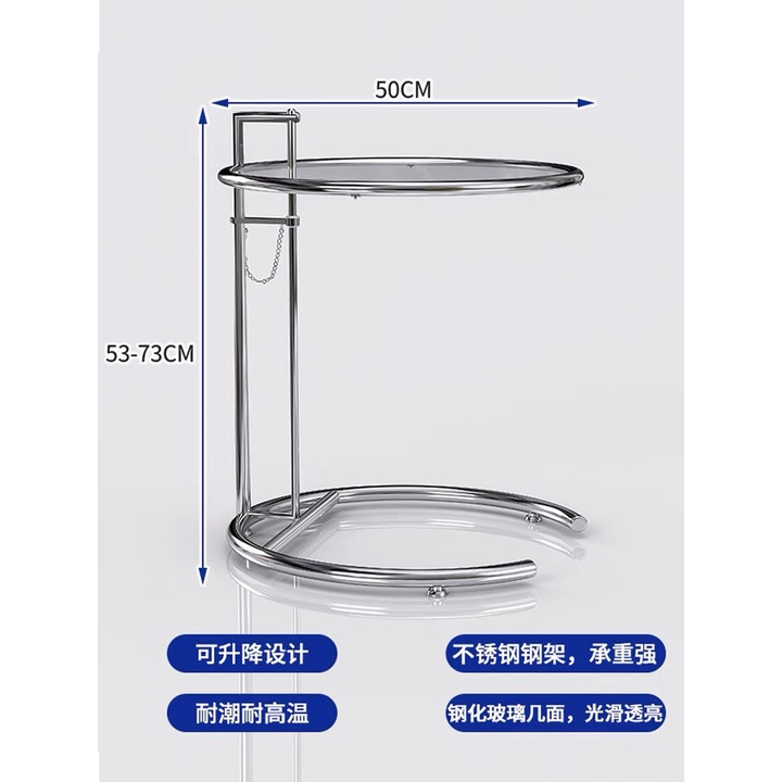 Bàn tròn trong suốt có điều chỉnh độ cao phong cách Hàn Quốc 1 bàn 1 cái đóng thùng 623