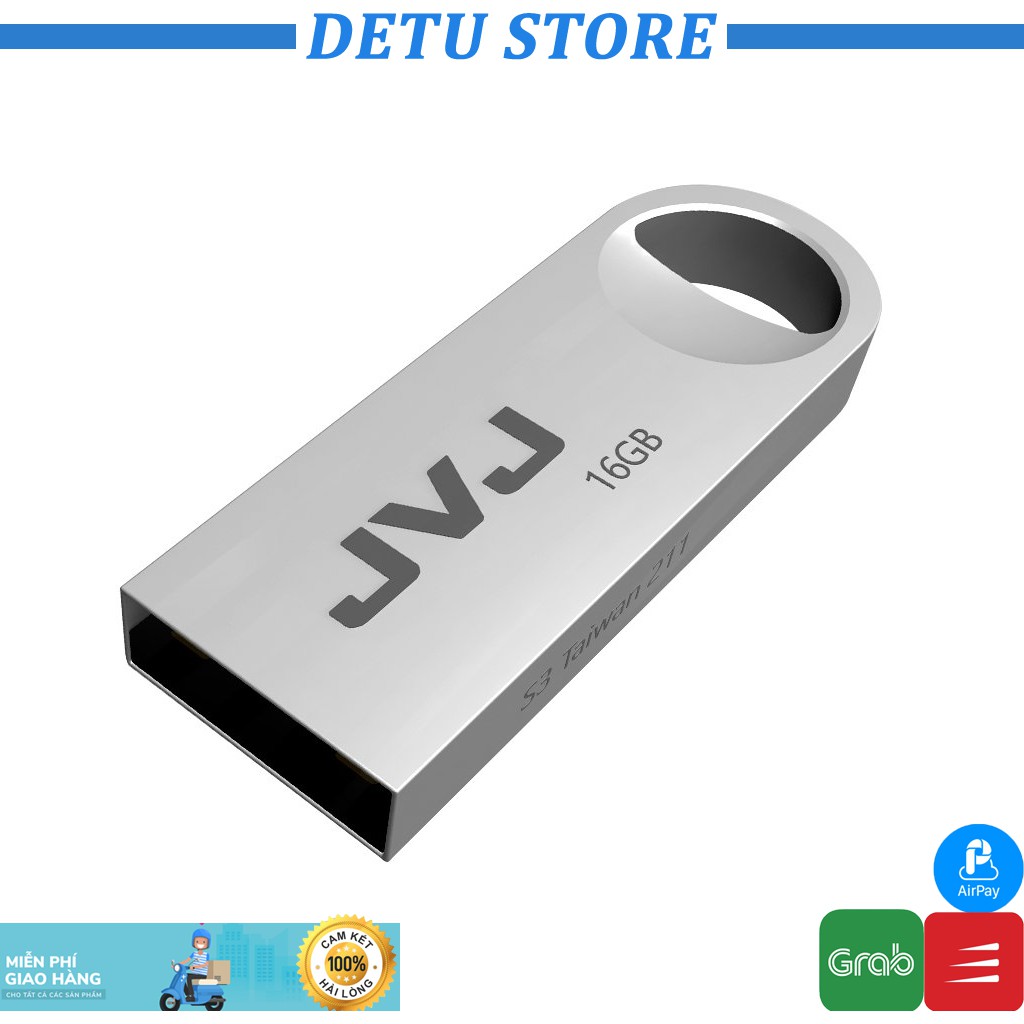 USB JVJ S3 64GB/32GB/16GB/8GB/4GB/2GB vỏ kim loại, USB 2.0 nhỏ gọn, tốc độ up 100MB/s