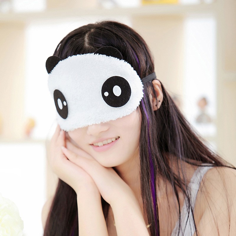 TẤM BỊT MẮT NGỦ HÌNH GẤU PANDA DỄ THƯƠNG CHẤT LIỆU BÔNG MỀM MẠI, DÂY THUN CO GIÃN TỐT - MIẾNG CHE MẮT NGỦ HIỆU QUẢ