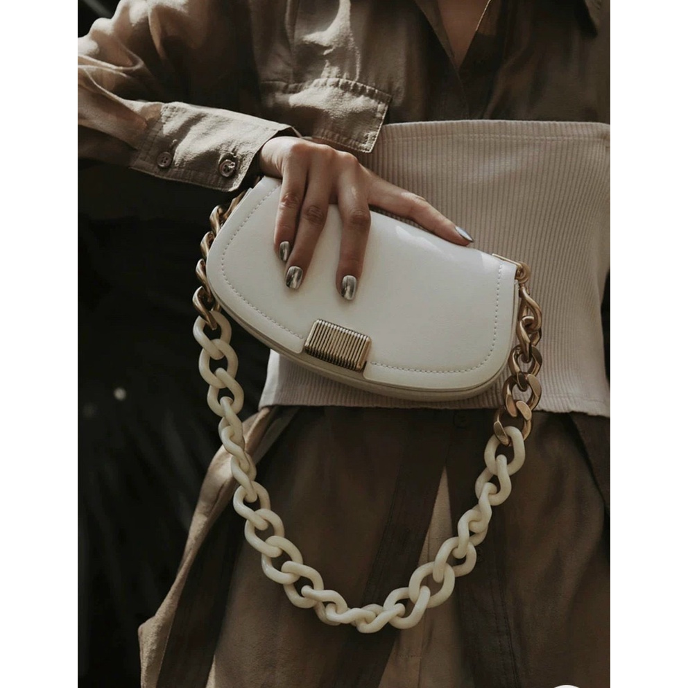 Túi CNk Dáng bầu Dây Xích Xuất Dư, Hàng Có Tem Xuất Xịn