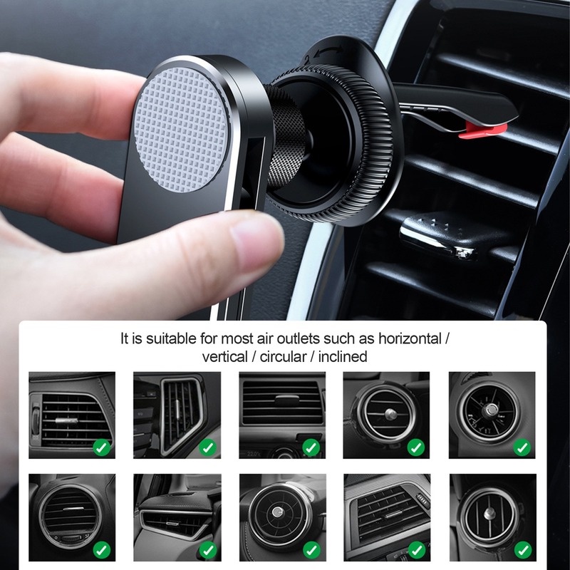 Giá Đỡ Điện Thoại Bằng Hợp Kim Nhôm Gắn Lỗ Thông Gió Xe Hơi Siêu Bền Chống Sốc Tiện Dụng