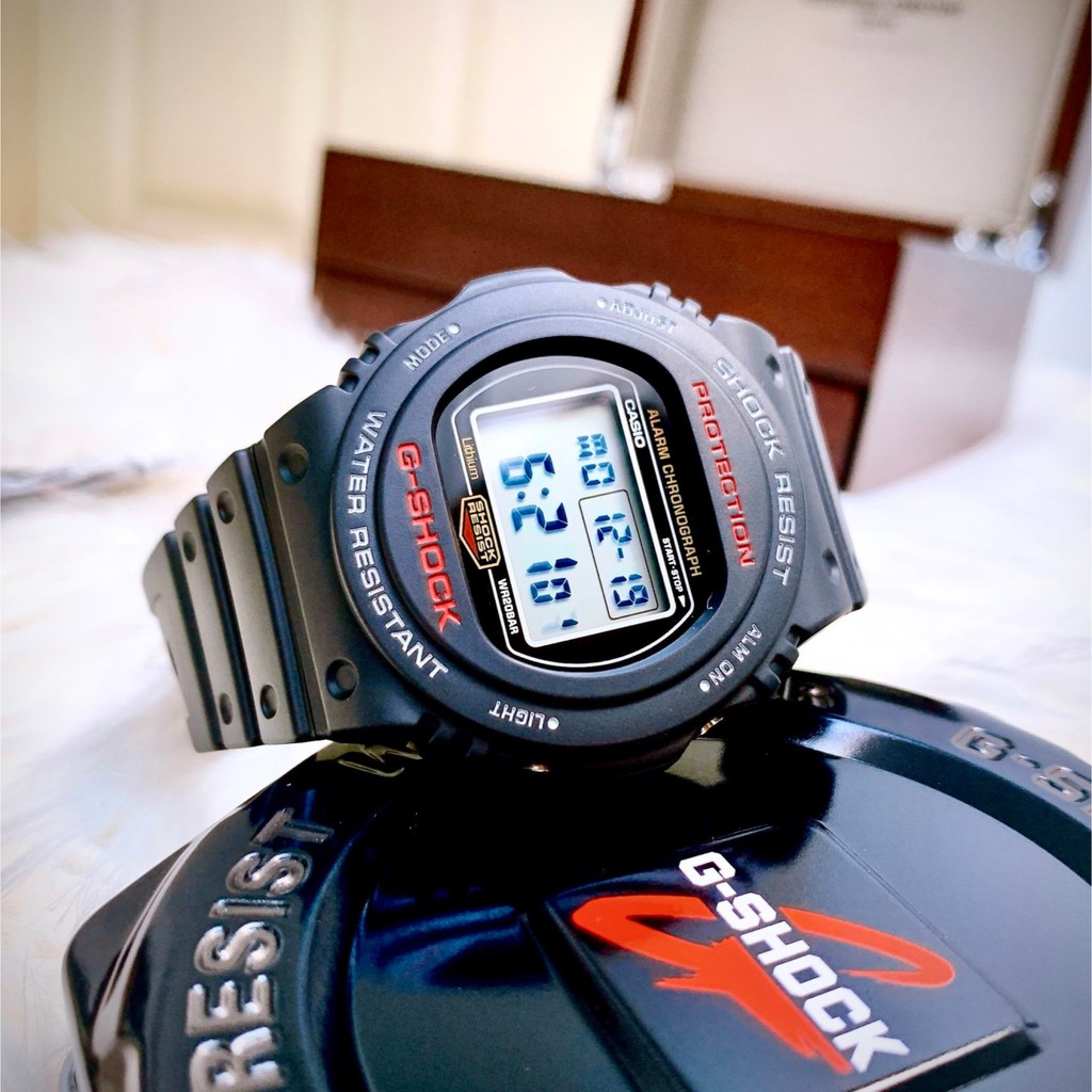 Đồng hồ Nam chính hãng Casio G-Shock DW-5750E-Máy Pin Quartz-Dây nhựa cao cấp-Size 45mm