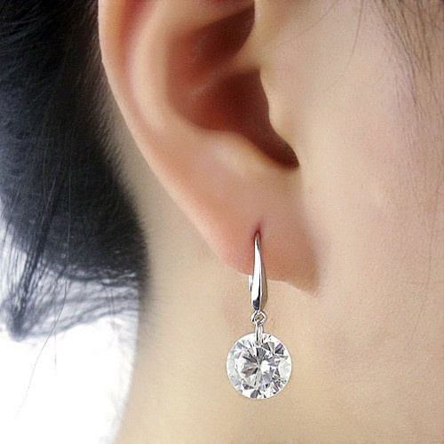 Bông Tai Mạ Bạc 925 Đính Ngọc Trai Giả Kiểu Hàn Quốc Xinh Xắn