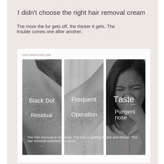 Kem Tẩy Lông Dịu Nhẹ Không Tì Vết Màu Đen Hankey Chất Lượng Cao