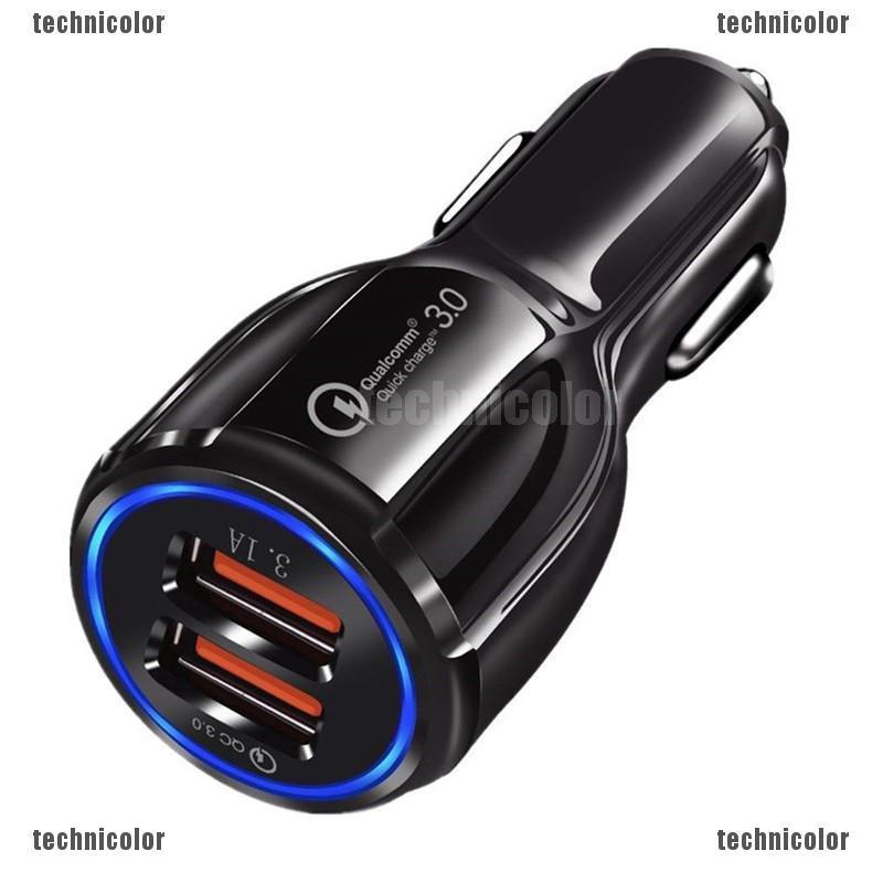 Tẩu Sạc Nhanh QC3.0 2 Cổng USB Cho Xe Hơi