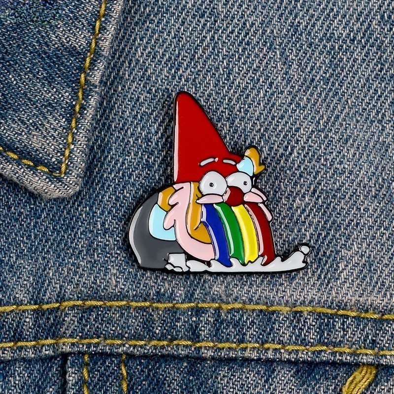 Ghim Cài Áo Hình Cầu Vồng Hoạt Hình Dễ Thương