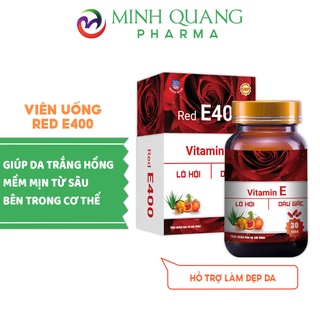 Viên uống Vitamin E đỏ 400 kết hợp lô hội, dầu gấc, tinh dầu hoa anh thảo hộp 30 viên