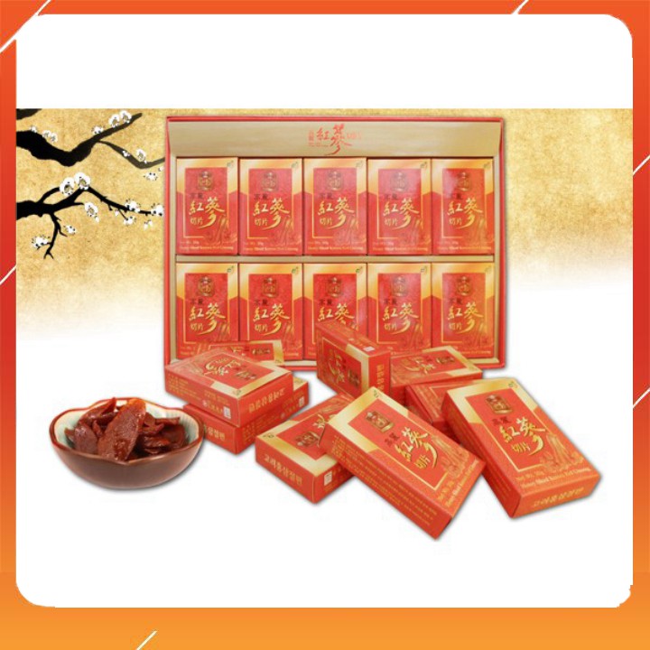 [Hàng chính hãng]  Hồng Sâm thái lát tẩm Mật Ong SAMBOK Hàn Quốc hộp 200g (Honey Sliced Korean Red Ginseng)