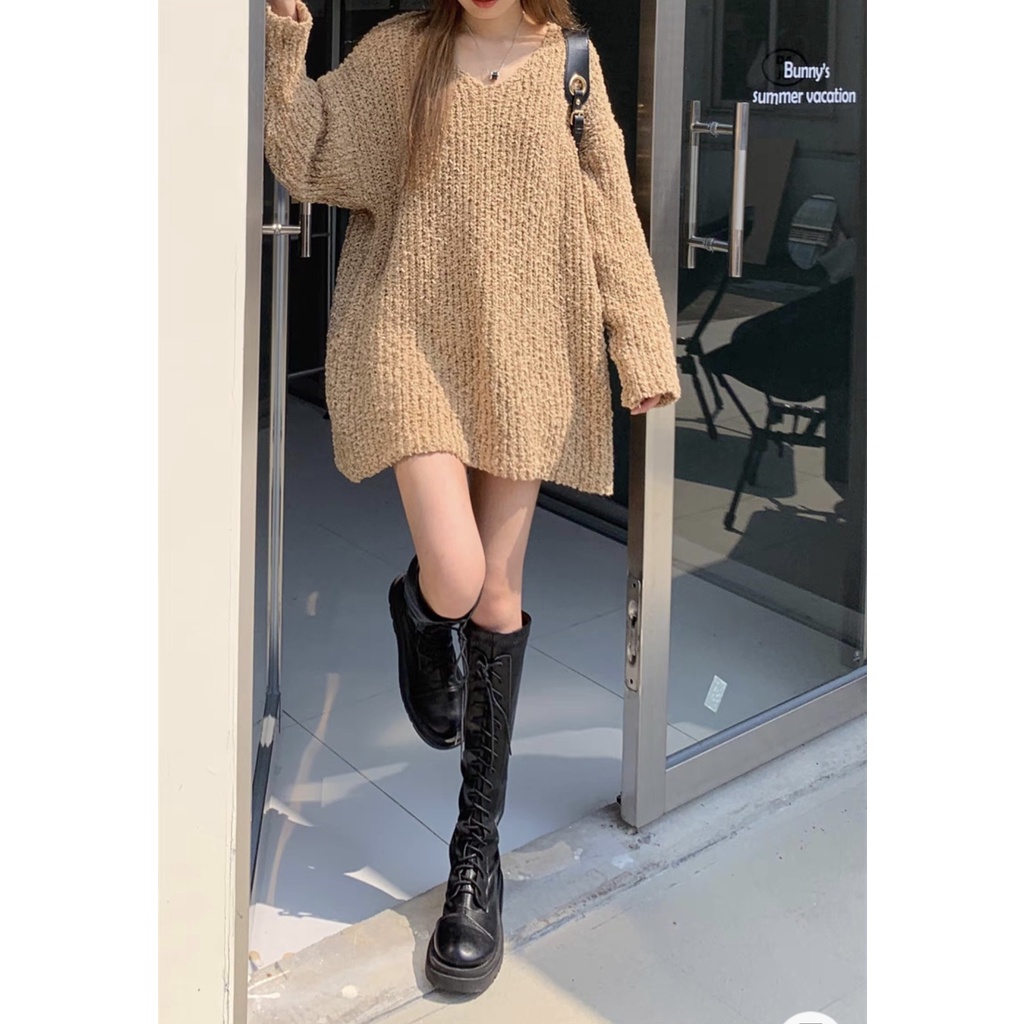 Áo len Gloria DA16 cổ tròn tay dài phong cách HQ trẻ trung