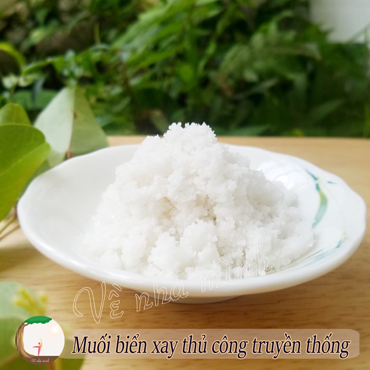 MUỐI TRẮNG NẤU ĂN SAHU XAY NHUYỄN 750G  sản xuất theo phương pháp truyền thống tự nhiên