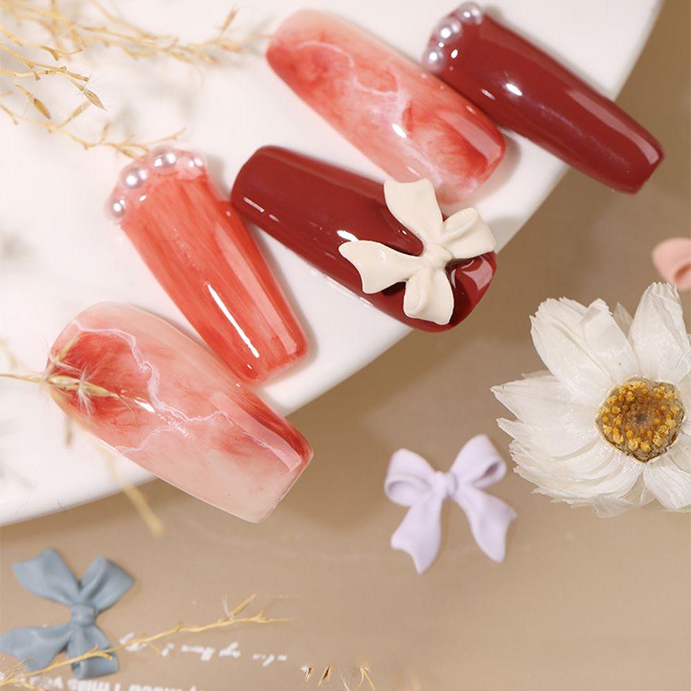 QQMALL Phụ Kiện Trang Trí Móng Tay Hình Gấu Hoạt Hình Đáng Yêu DIY