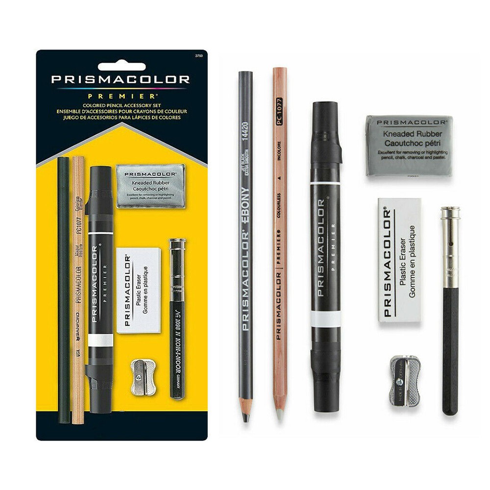 Combo bút Blender, gôm, gọt chì Prismacolor Premier