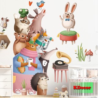 Decal dán tường muôn thú tụ hội
