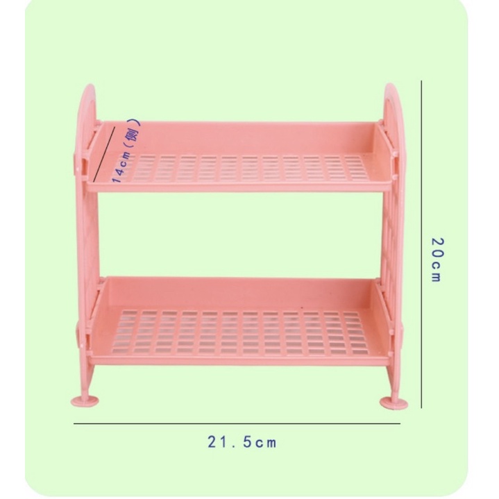 Kệ Đựng - Kệ Nhựa Mini 2 Tầng Đựng Đồ Đa Năng Siêu Xinh Sẵn Hàng 6 Màu