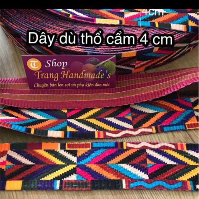 Dây dù thổ cẩm 4 cm