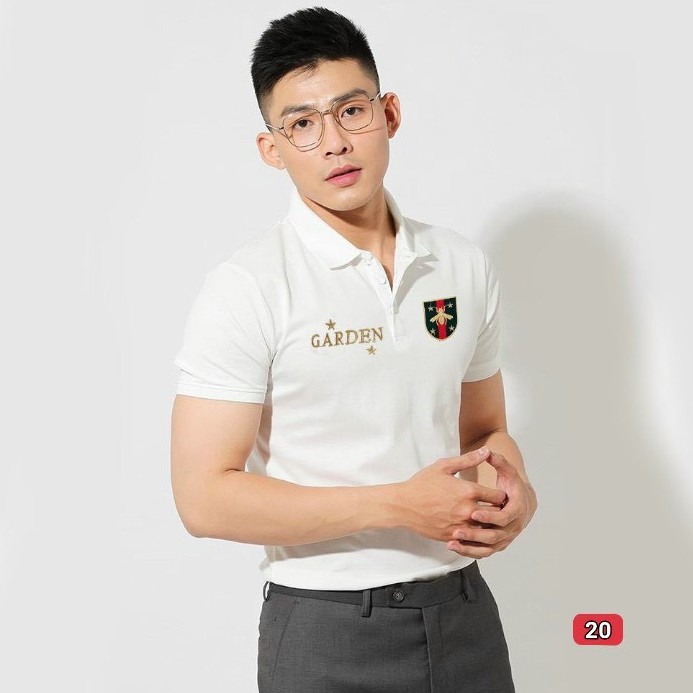 Áo thun nam đẹp murad _fashion, áo polo nam màu trắng thêu logo hình chữ cao cấp 2021 atn20 | BigBuy360 - bigbuy360.vn