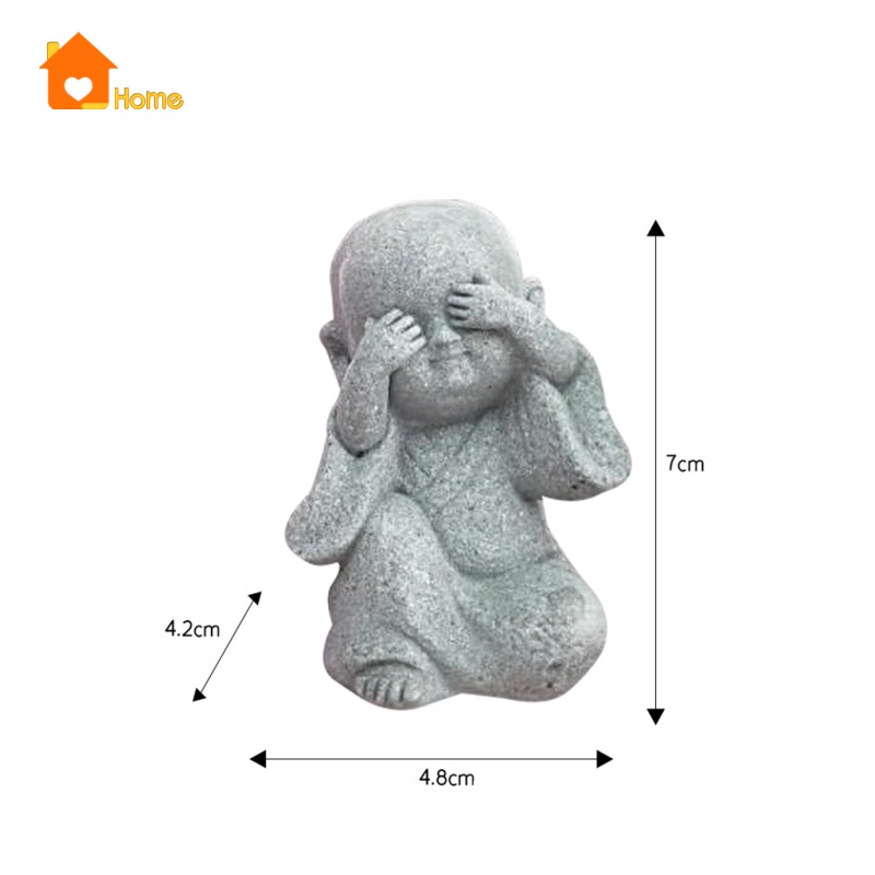 Tượng hình chú tiểu nhỏ đáng yêu dành cho trang trí