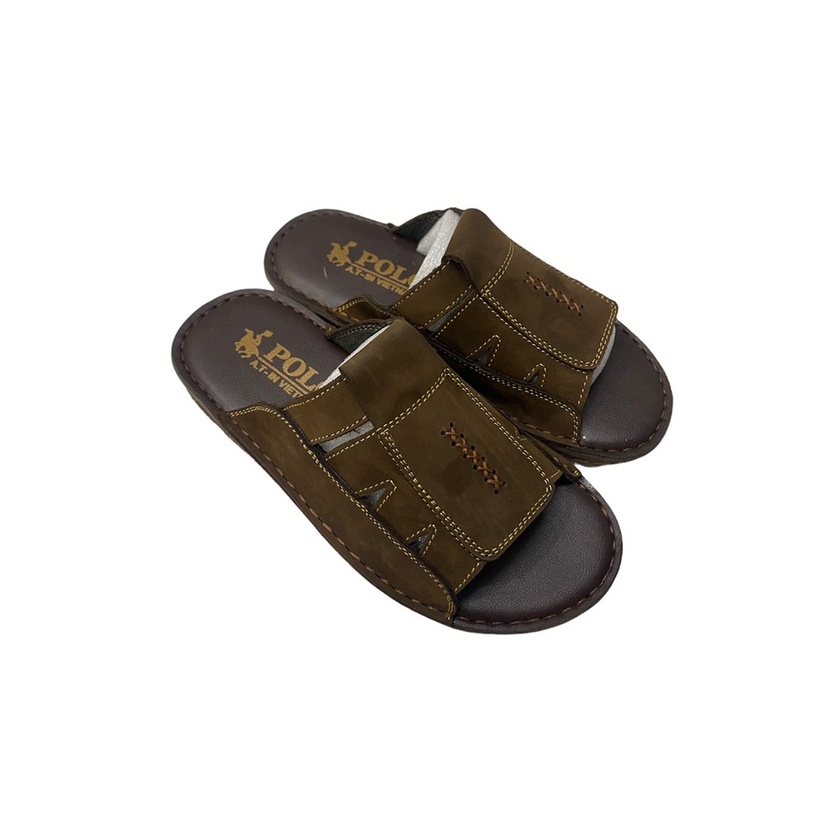 Dép nam da bò 100 % đế hai màu cao cấp ms 052