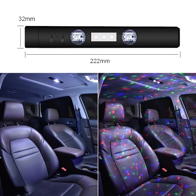 Đèn LED RGB Không Dây Nhiều Màu Sắc Ánh Sáng Đa Chế Độ Trang Trí Nội Thất Xe Hơi