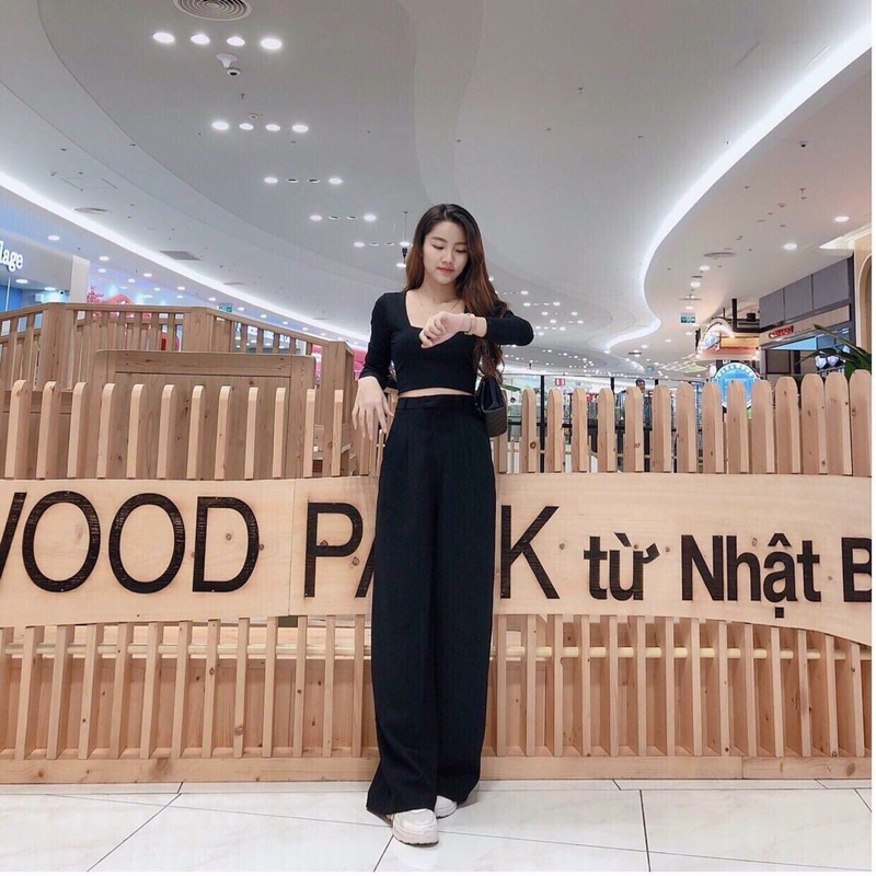 QUẦN ỐNG RỘNG CULOTTES, QUẦN ỐNG SUÔNG NỮ chất liệu vải cao cấp mã 188