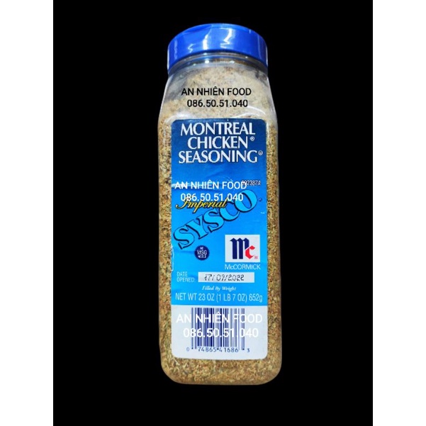 Montreal Chicken Seasoning Bột Gia Vị Sysco Mccormick