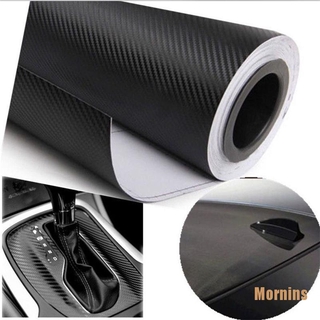 Mornins❀❀Cuộn Phim Dán Sợi Carbon 3D Màu Đen Cho Xe Hơi