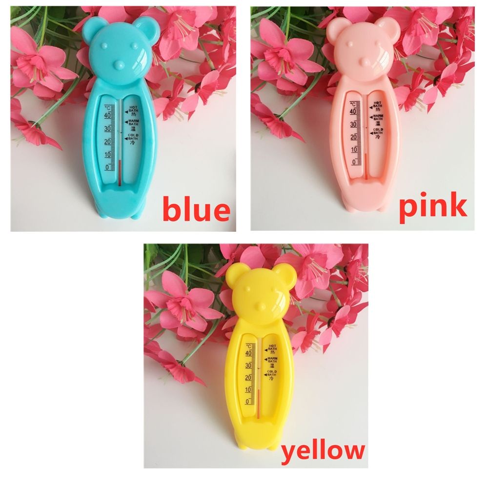 Nhiệt kế đo nhiệt độ nước phòng tắm bằng nhựa chú gấu kiểu hoạt hình nhiều màu tùy chọn đáng yêu an toàn dành cho bé