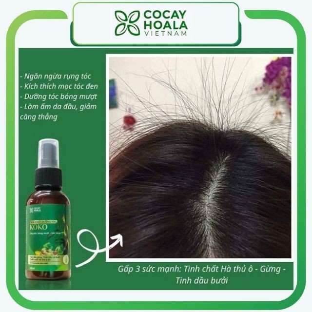 Xịt dưỡng tóc KoKo Cỏ Cây Hoa Lá ngăn ngừa rụng tóc, kích thích mọc tóc. Tinh chất dưỡng tóc 100ml