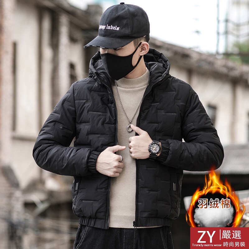 Áo Khoác Phao Đệm Cotton Dày Giữ Ấm Mùa Đông Size Lớn M-5XL Phong Cách Hàn Quốc Cho Nam