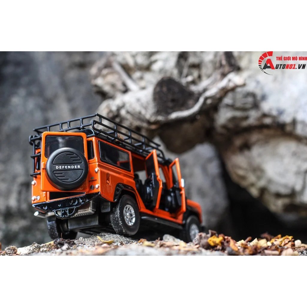 MÔ HÌNH XE LAND ROVER DEFENDER ORANGE 1:32 JACKIEKIM 6587