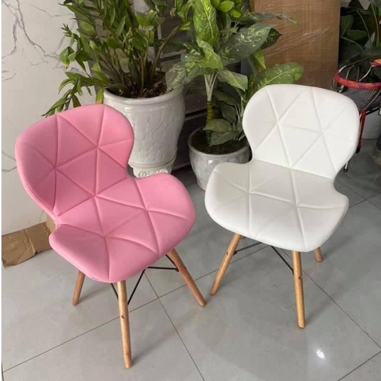 Ghế eames nhập khẩu bọc da chân gỗ cao cấp