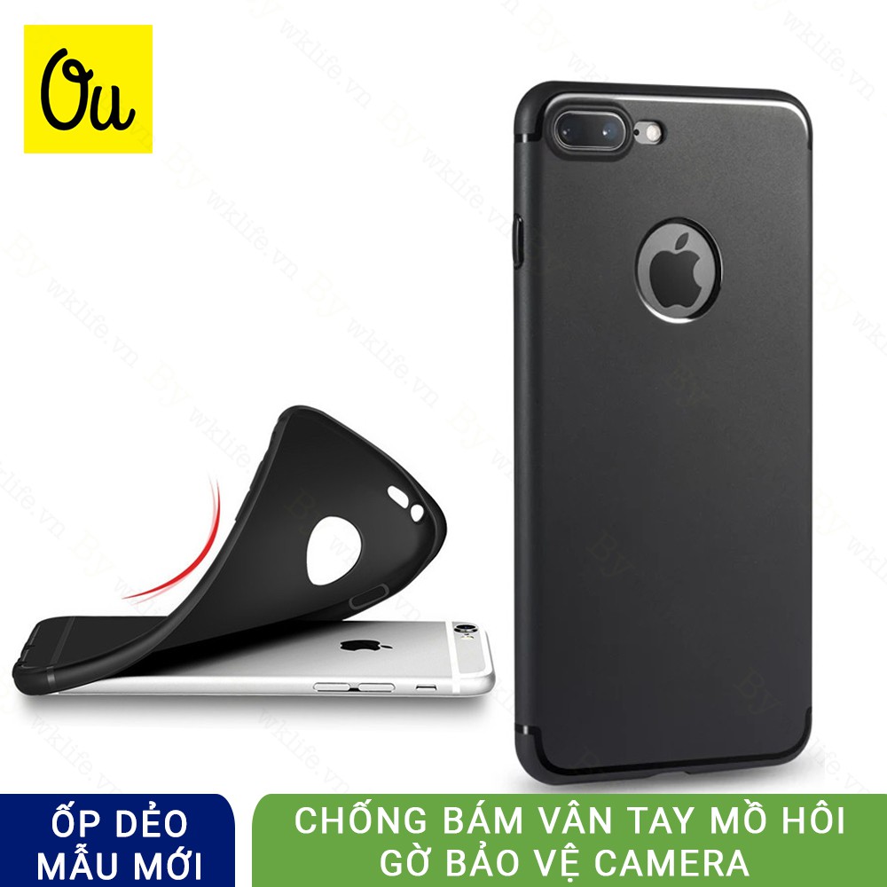 Ốp iPhone Nhám Chống Bám Vân Tay Bảo Vệ Camera Hãng Oucase Cho 6 Plus 7 Plus X Xsmax