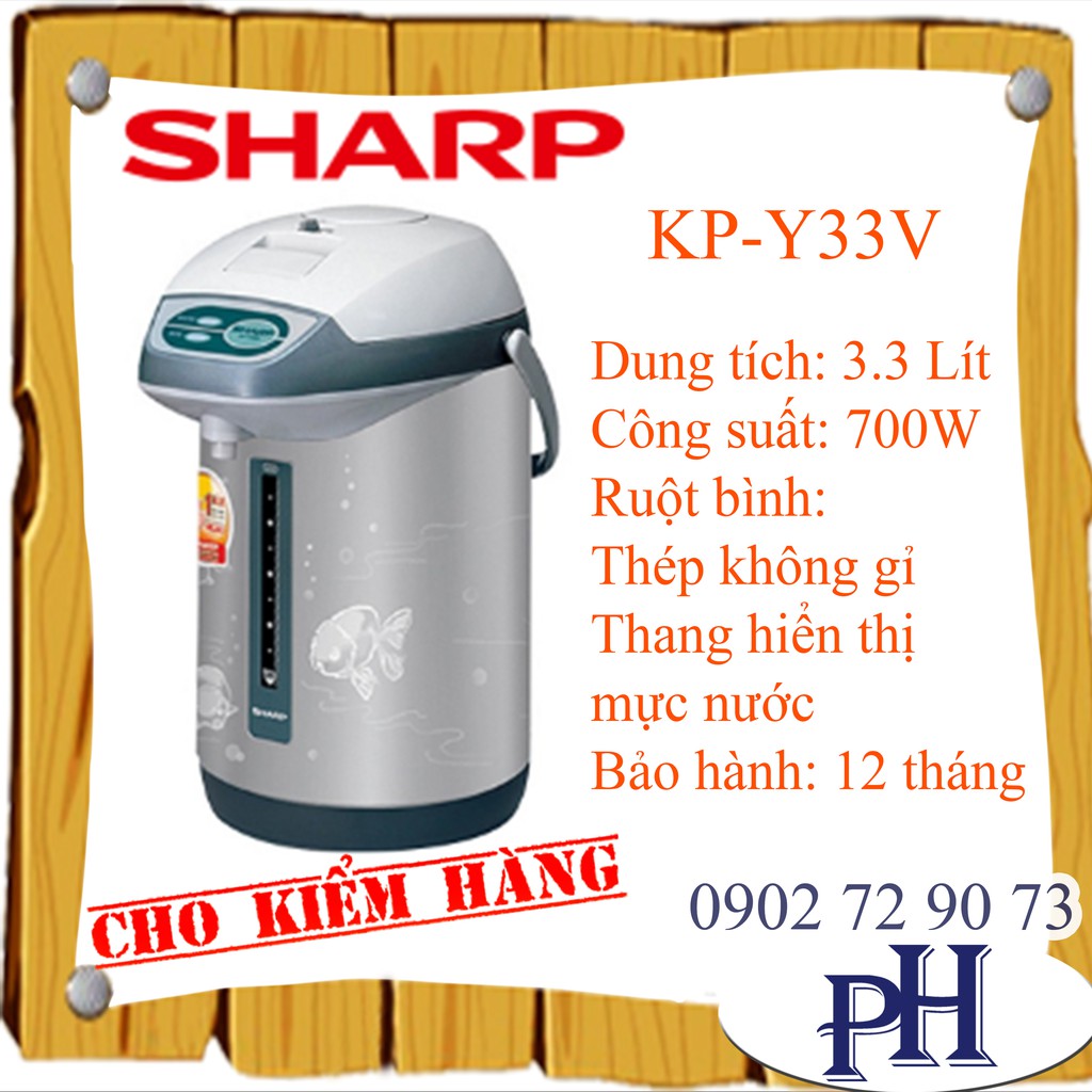 Bình thuỷ điện Sharp KP-Y33V 3.3L 700W (Bạc)