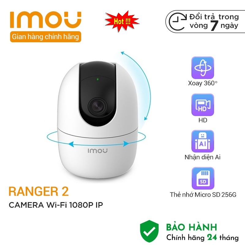 Camera không dây Wifi IMOU A22EP 2.0MP Full HD 1080P - Hàng Chính Hãng