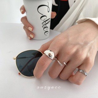 Nhẫn bạc túi thời trang bạc ý s925 phong cách hot trend hàn quốc, âu mỹ - 1cara