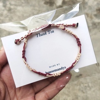 Vòng waterproof phối màu đỏ đô và kem đậm