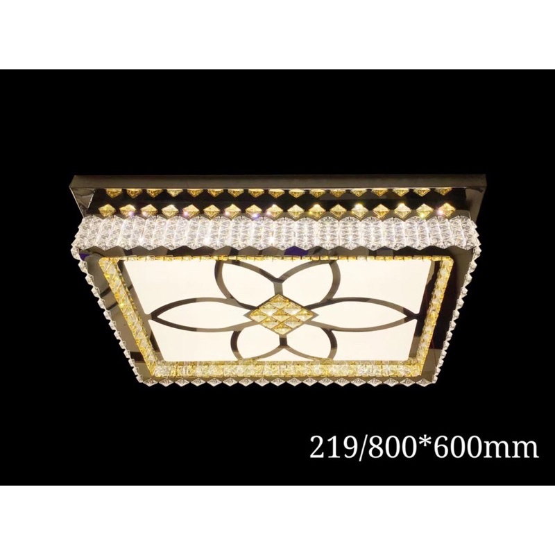 Đèn ốp Trần mâm pha lê d800 trang trí nội thất