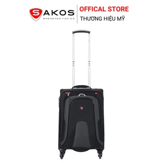 Vali kéo vải du lịch sakos titan ny 5 - size s / xách tay - khóa tsa - chống thấm, trượt nước