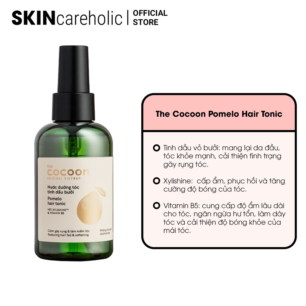  Xịt Dưỡng Tóc Giảm Gãy Rụng Tinh Dầu Bưởi The Cocoon Pomelo Hair Tonic