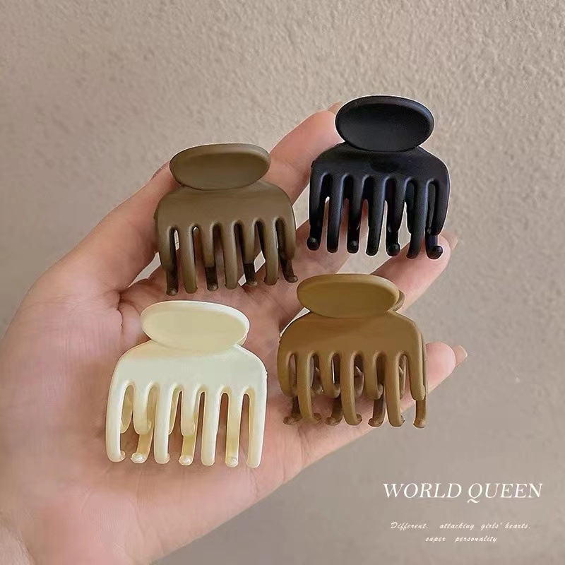 Kẹp Tóc Đuôi Ngựa Hai Lớp Bằng Resin Phong Cách Hàn Quốc Đơn Giản Dễ Phối Đồ 2022