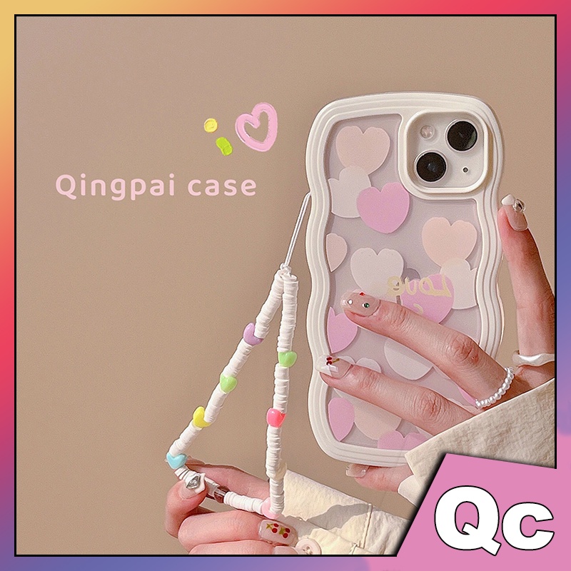「Qc」Ốp lưng điện thoại Pink Love Chain full edge Ốp lưng iphone 13 iphone 12 iphone 11 iphone X iphone XR iphone Xs Max iphone 8 iphone7 tpu vỏ mềm chống rơi chống nước hoạt hình ốp điện thoại iphone op iphone op iphone 11 pro ôp iphone xs max