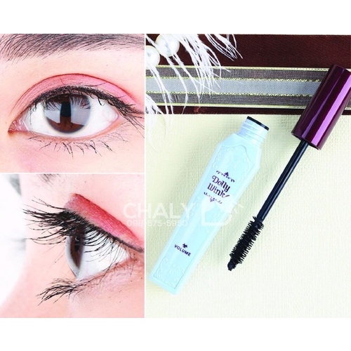 Mascara Dolly Wink làm dày và dài mi Nhật nội địa mẫu mới nhất vừa về. Ai dùng cũng khen. Mascara Nhật siêu hot