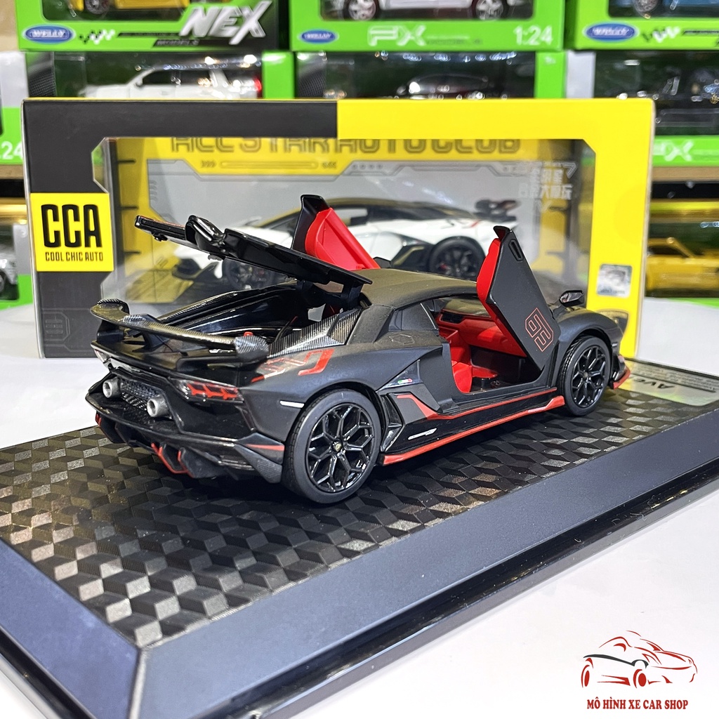 Mô hình xe ô tô hợp kim Lamborghini Aventador SVJ63 tỉ lệ 1:24 hãng MSZ 2 màu