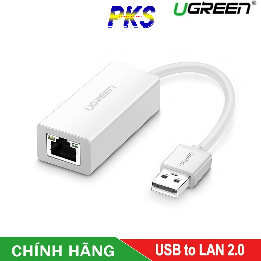 Bộ chuyển đổi USB 2.0 ra LAN Ugreen 20253 tốc độ 10/100Mbps