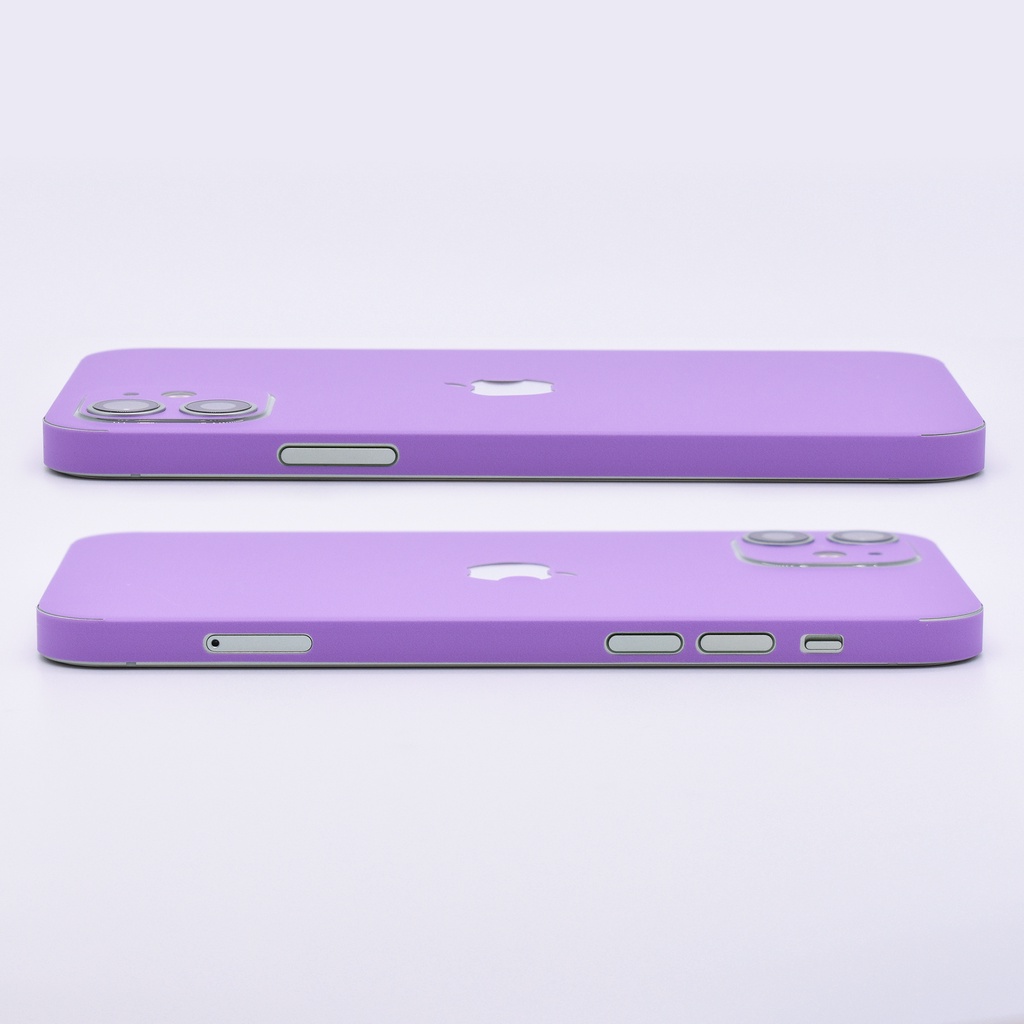 Miếng Dán Màu Tím Cho iPhone 6 6s X XR XS 7 8 Plus 11 12 13 14 Pro Max Mini SE