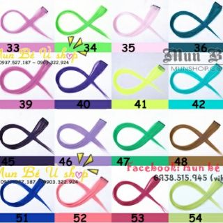 Combo 6 line tóc giả Tóc kẹp line màu